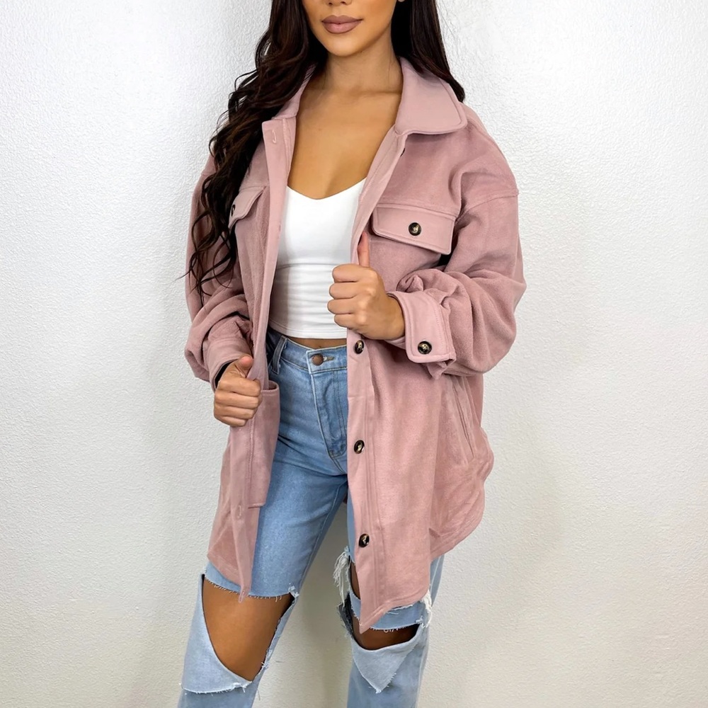Fleece shacket